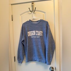 Oregon Coast Depoe Bay Crewneck Sweatshirt Cotton/Blend Womens Medium Blue